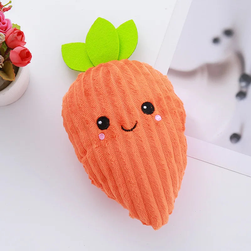 Striped Carrot Dog Toy