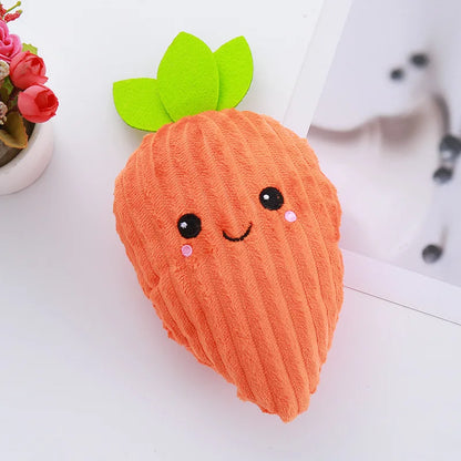 Striped Carrot Dog Toy