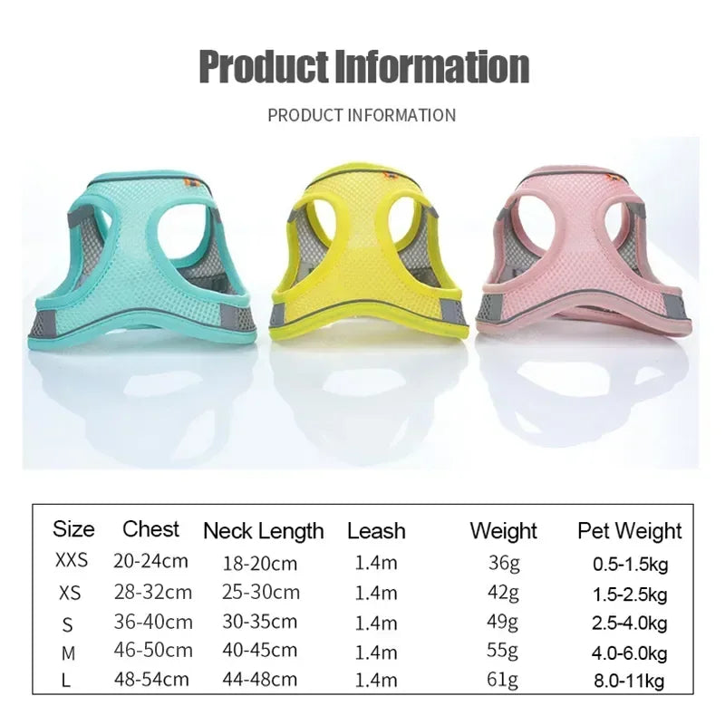 Breathable Reflective Pet Vest Harness