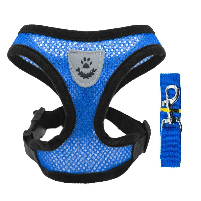 Breathable Mesh Small Pet Harness & Leash