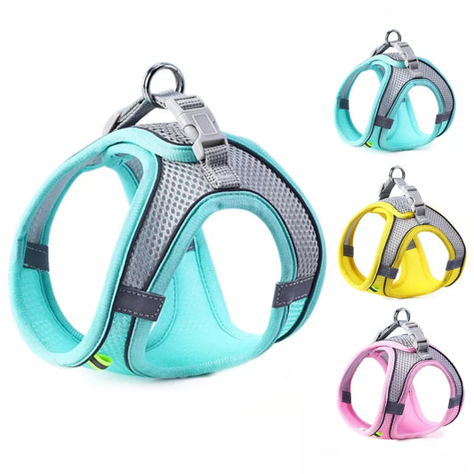Reflective Mesh Pet Harness & Leash Set