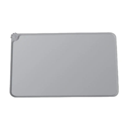 Silicone Pet Food & Water Bowl Mat with Raised Edge