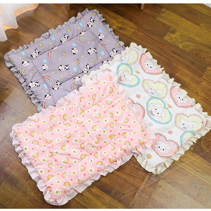 Warm Dog Bed Sofa Pet Sleeping Mat Flannel Lace Mattress for Small Large Dogs Double-Sided Blanket Puppy Mat Bed Pet Accessories