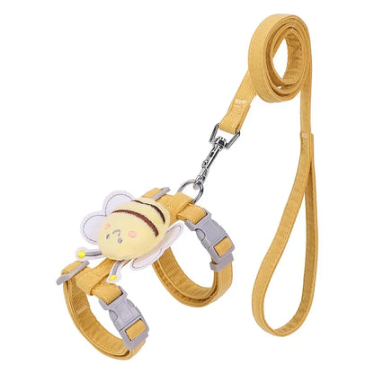 Bee-Themed Pet Harness & Leash Set