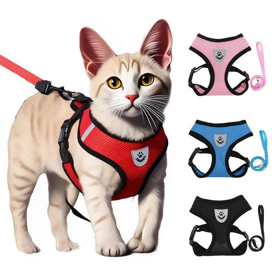 Reflective Cat Harness & Leash Set