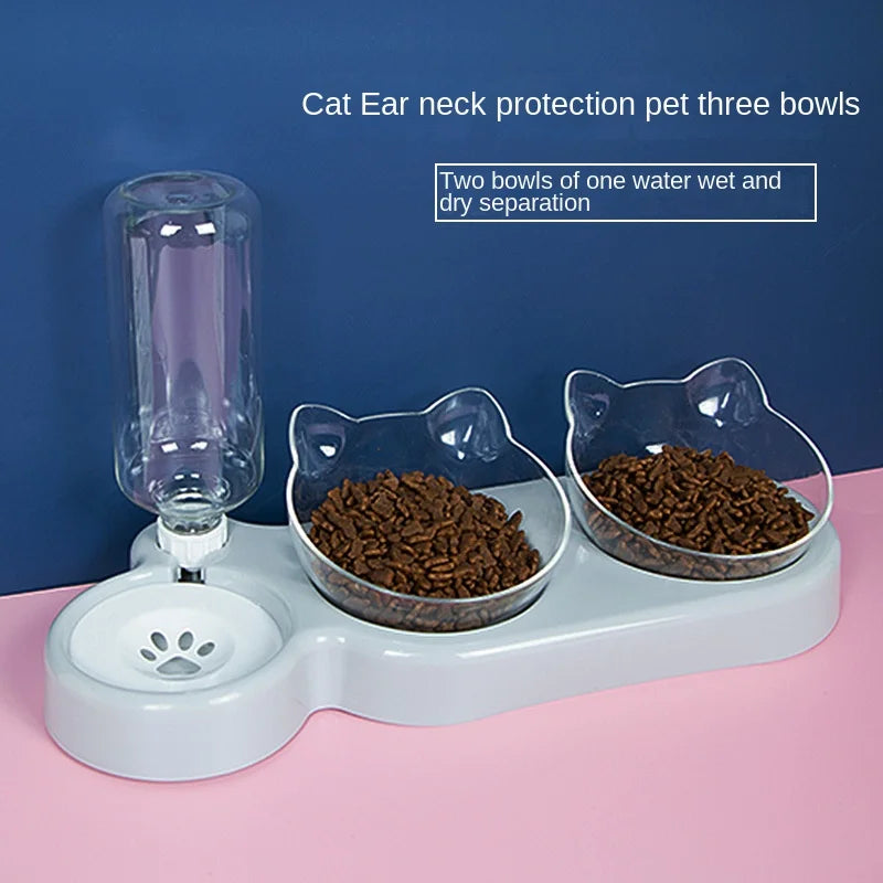 Elevated Double Dog & Cat Bowls