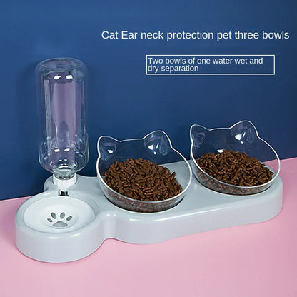 Elevated Double Dog & Cat Bowls