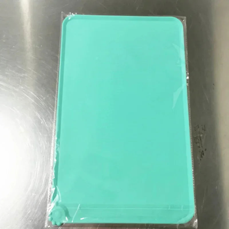 Silicone Pet Food & Water Bowl Mat with Raised Edge
