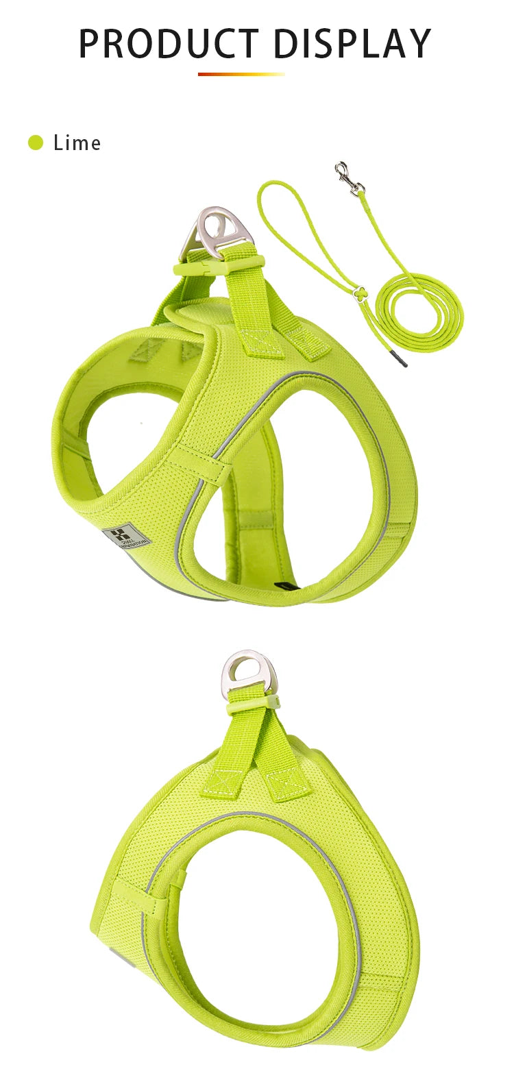 Reflective Adjustable Dog Harness & Leash Set
