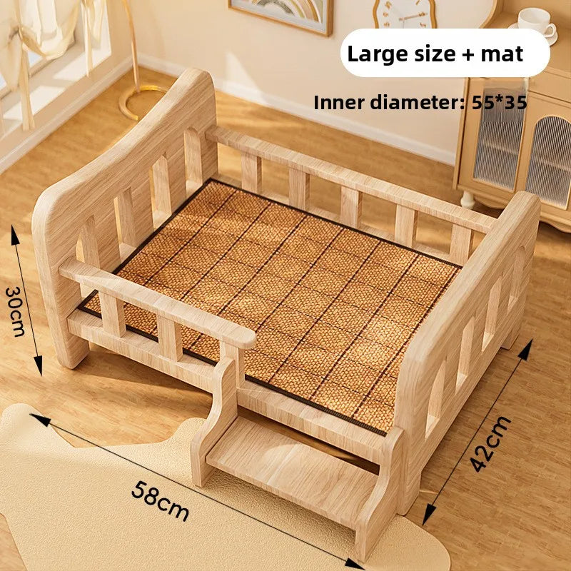 Solid Wood Pet Bed