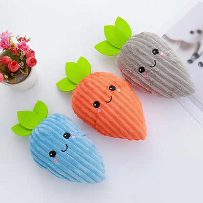 Striped Carrot Dog Toy