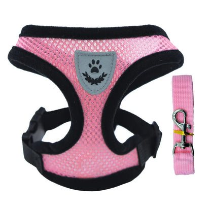 Breathable Mesh Small Pet Harness & Leash
