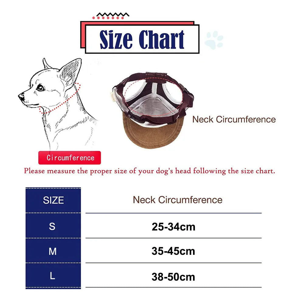 Outdoor Dog Sun Hat & Baseball Cap