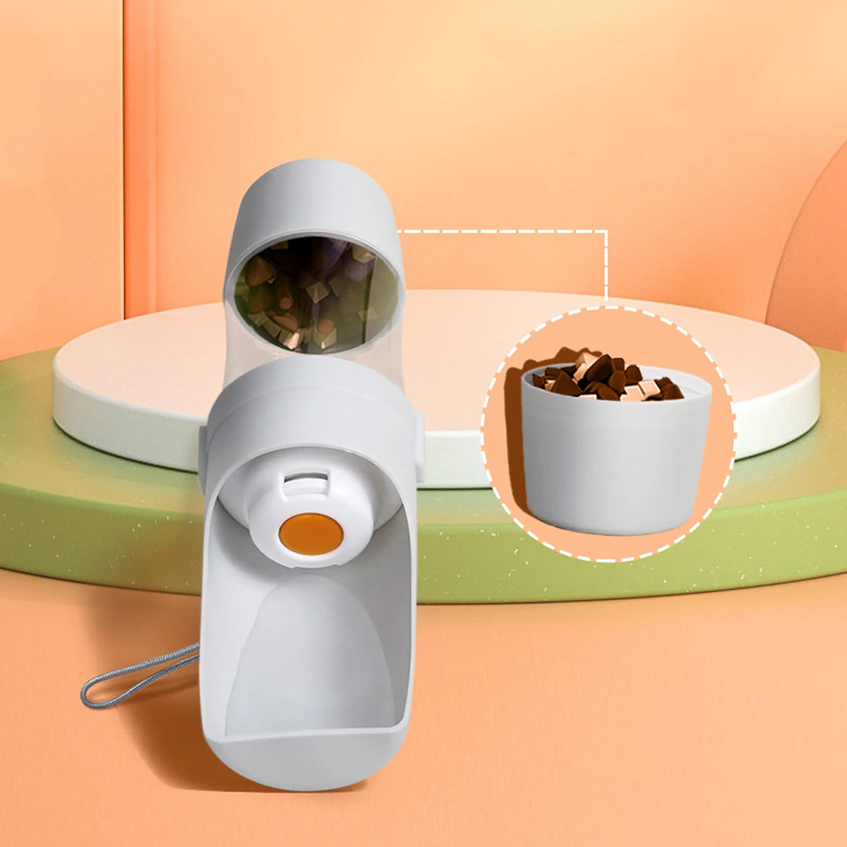 Dog & Cat Water Bottle with Food Storage