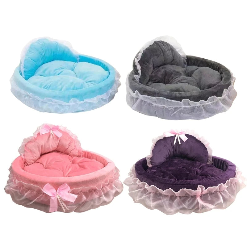 Ruffled Princess Dog Bed
