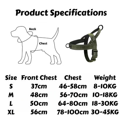 Heavy-Duty Reflective Dog Harness