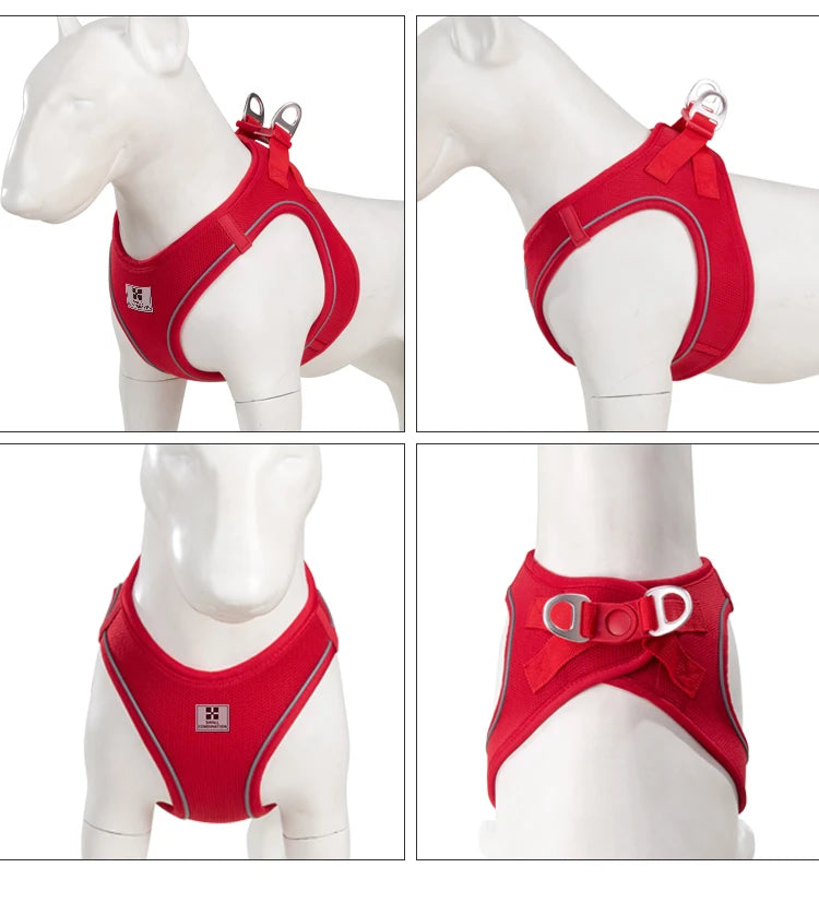 Reflective Adjustable Dog Harness & Leash Set