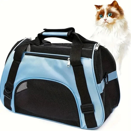 Portable Mesh Dog & Cat Travel Carrier