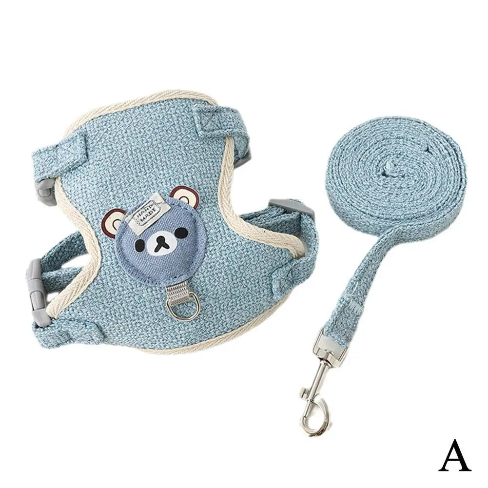 Small Pet Adjustable Vest Harness & Leash Set
