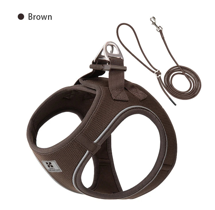 Reflective Adjustable Dog Harness & Leash Set