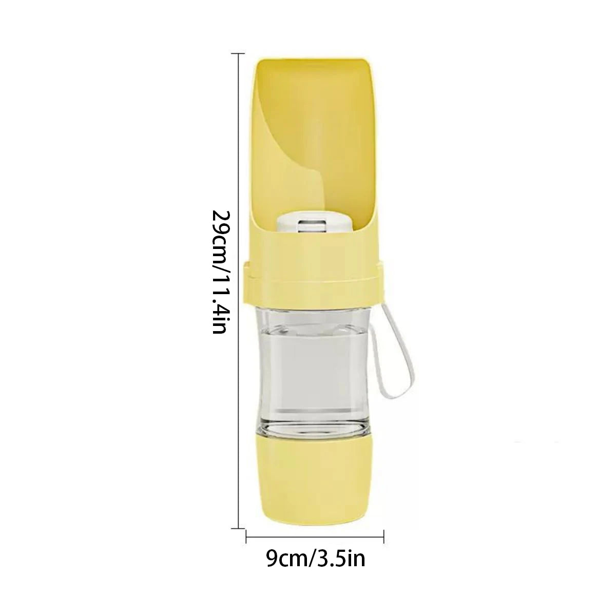 Dog & Cat Water Bottle with Food Storage