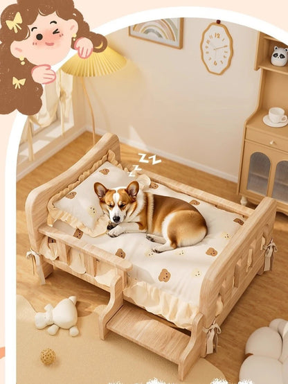 Solid Wood Pet Bed