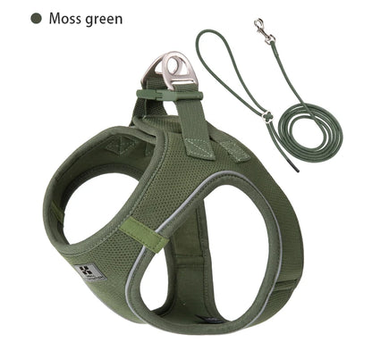 Reflective Adjustable Dog Harness & Leash Set