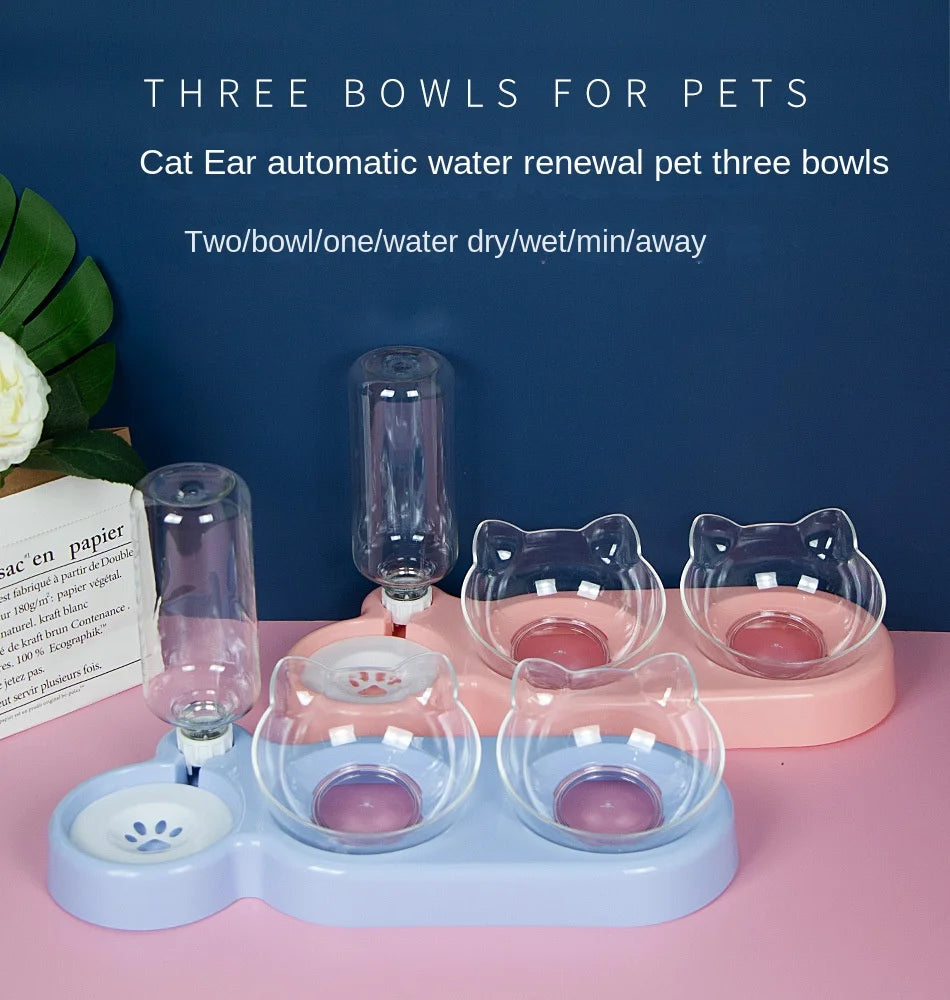 Elevated Double Dog & Cat Bowls