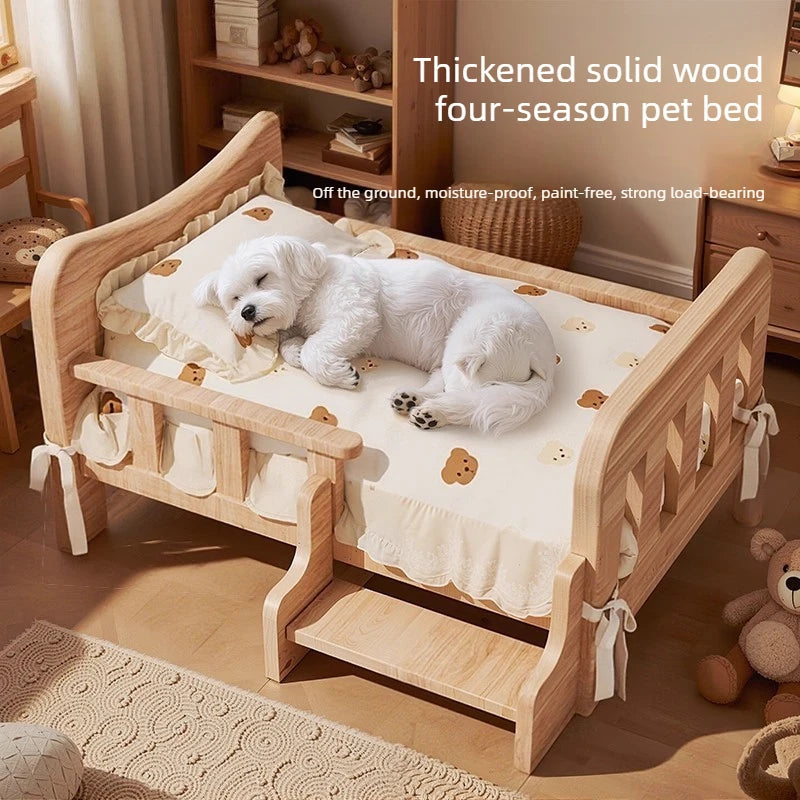 Solid Wood Pet Bed