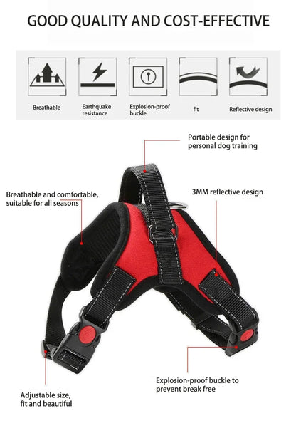 Breathable Quick-Release Dog Harness