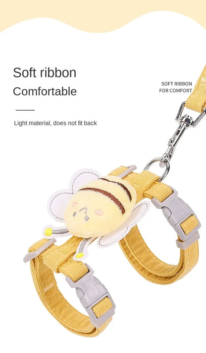 Bee-Themed Pet Harness & Leash Set