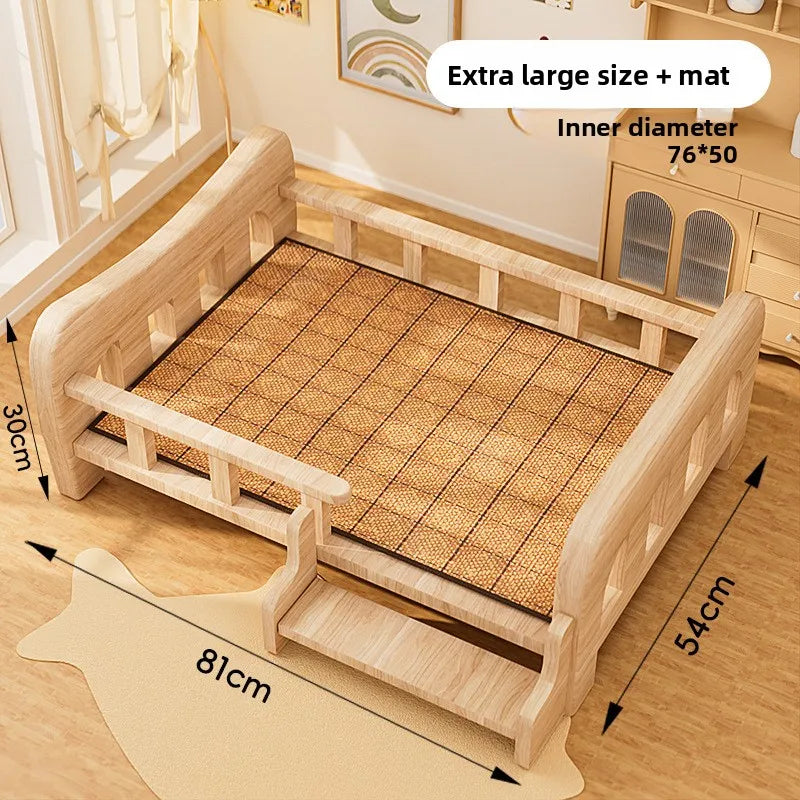 Solid Wood Pet Bed