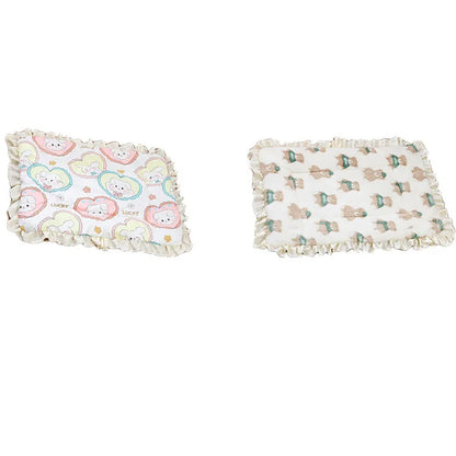 Warm Dog Bed Sofa Pet Sleeping Mat Flannel Lace Mattress for Small Large Dogs Double-Sided Blanket Puppy Mat Bed Pet Accessories