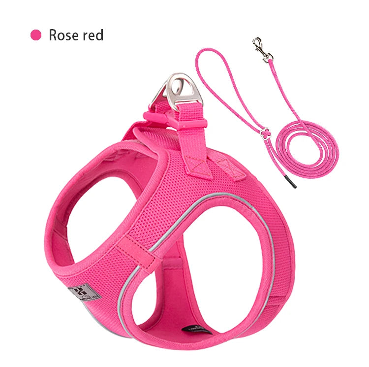 Reflective Adjustable Dog Harness & Leash Set