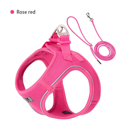 Reflective Adjustable Dog Harness & Leash Set