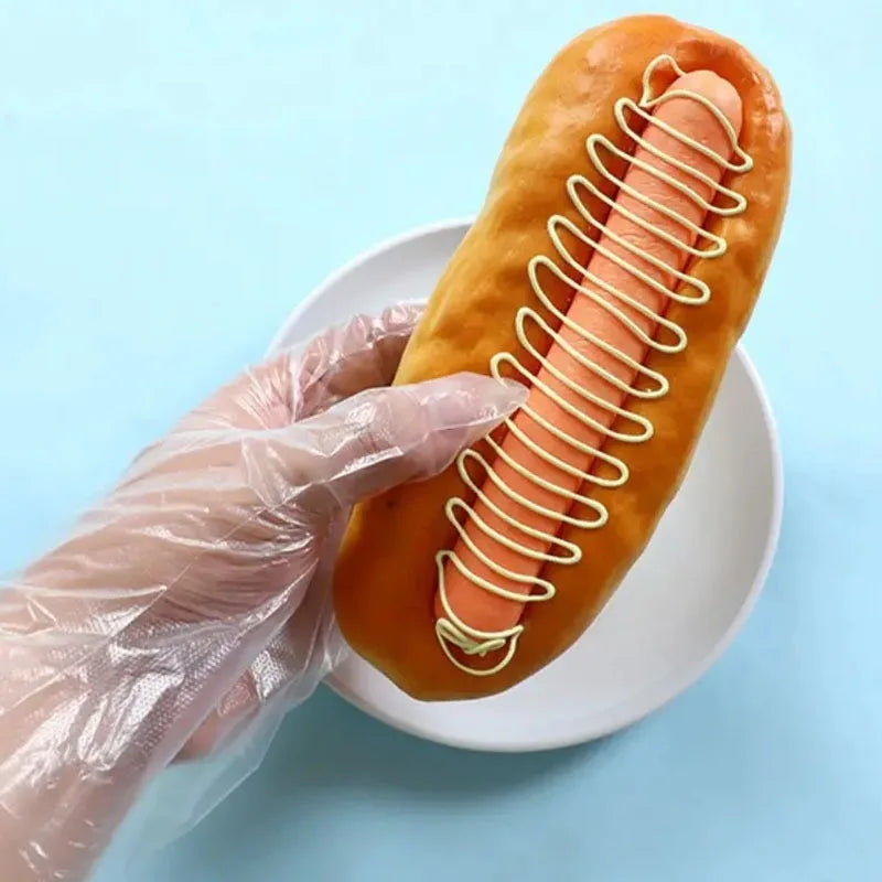 100/200/500PCS Disposable PE Gloves Plastic Gloves Terrace Pet Supplies Salon Catering Services Multi Purpose Household Tools