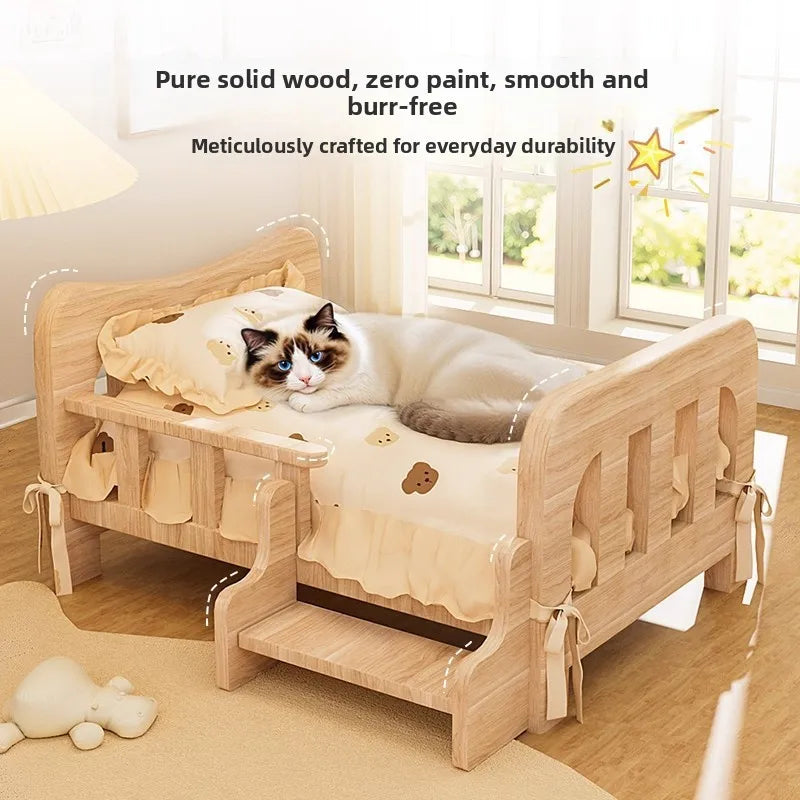 Solid Wood Pet Bed