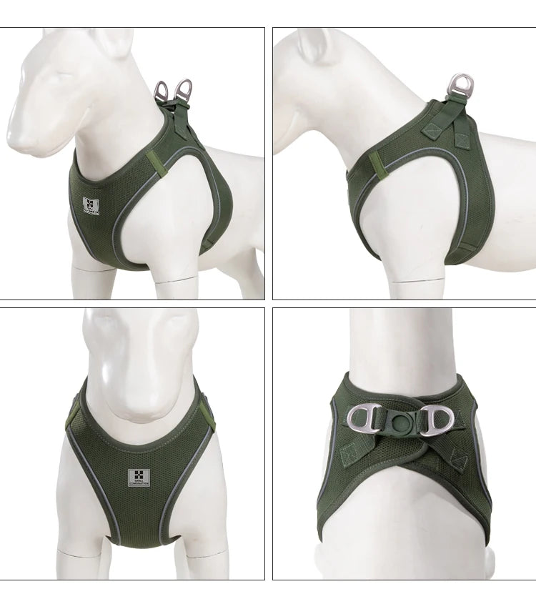 Reflective Adjustable Dog Harness & Leash Set