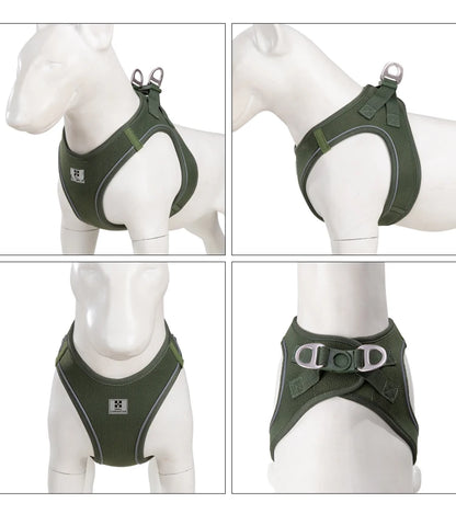 Reflective Adjustable Dog Harness & Leash Set