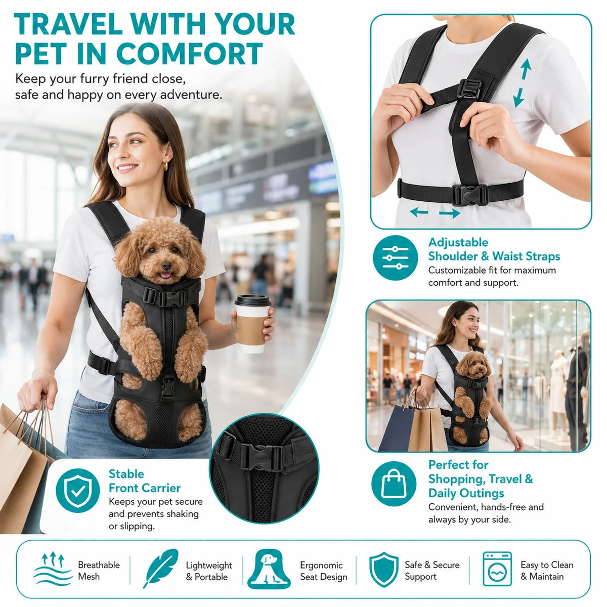 Front Pet Carrier Backpack