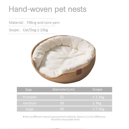 Bamboo-Weave Pet Sofa Bed
