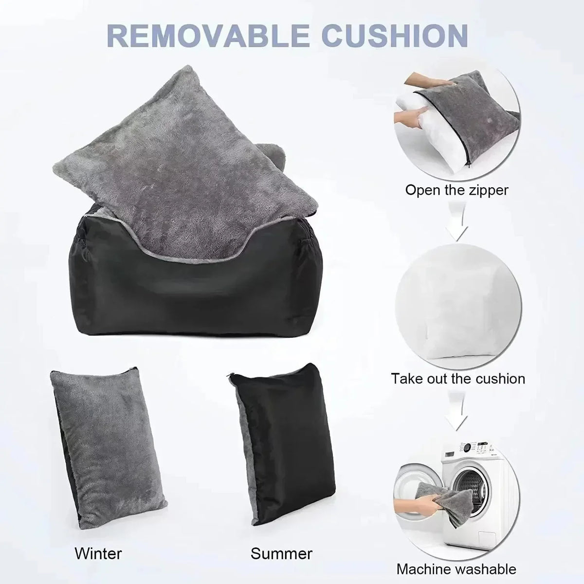Washable Pet Car Seat & Nest