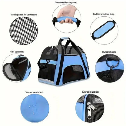 Portable Mesh Dog & Cat Travel Carrier