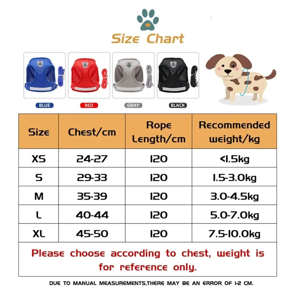 Reflective Escape-Resistant Cat Harness & Leash