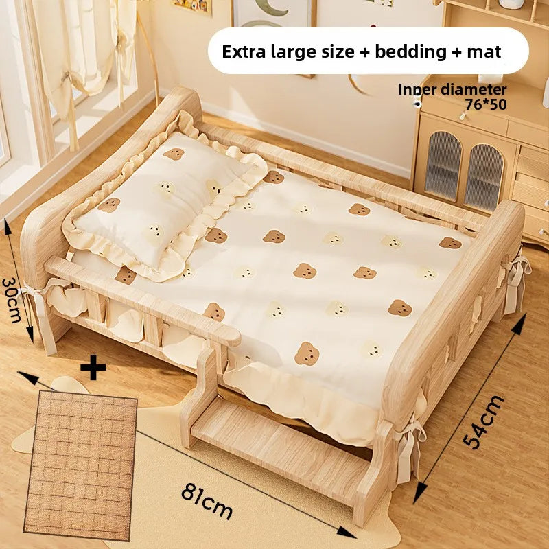 Solid Wood Pet Bed