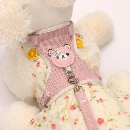 Small Pet Adjustable Vest Harness & Leash Set