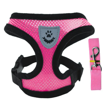 Breathable Mesh Small Pet Harness & Leash
