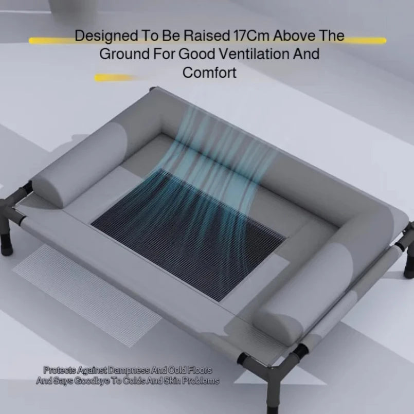 Elevated Breathable Mesh Pet Bed