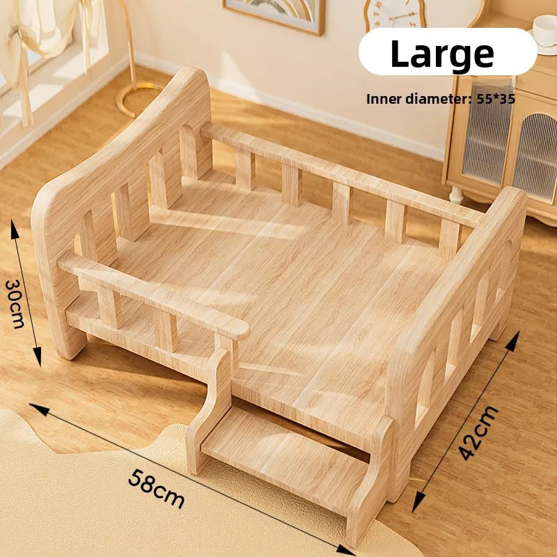 Solid Wood Pet Bed