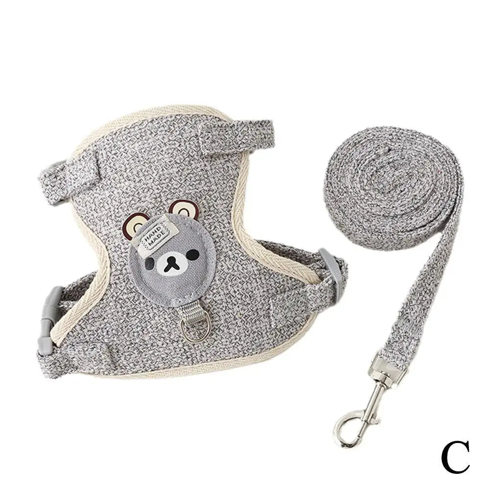 Small Pet Adjustable Vest Harness & Leash Set